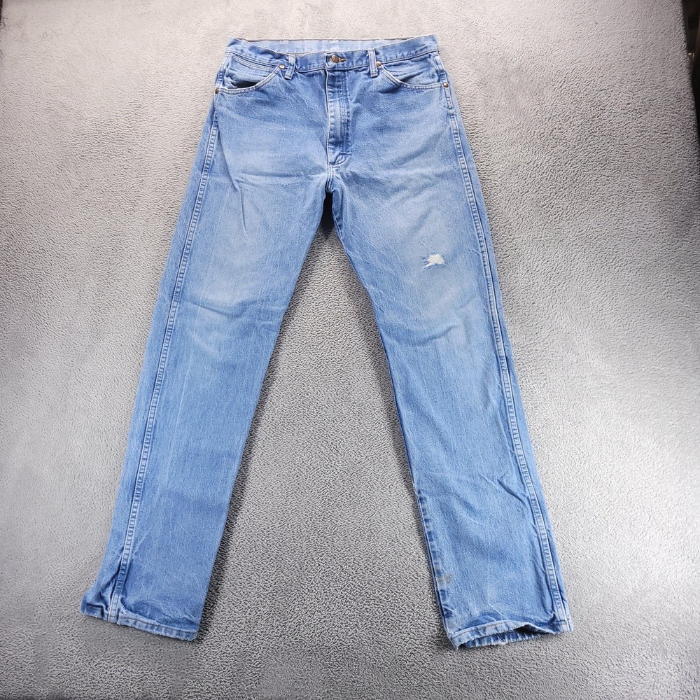 Wrangler Jeans Mens 36x33 Blue 13MWZ Cowboy Cut Regular Straight Denim Rodeo
